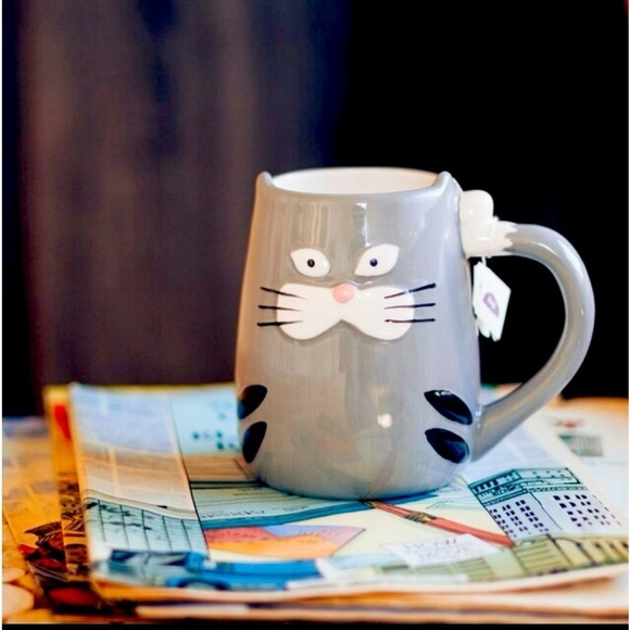 3D Kitty Cat Ceramic Coffee Mug Tag Grey Feline Friend
Animal Beverage Cup/Mug - Picture 1 of 10